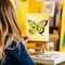 12Pcs 8 x 10 Inch Pre Drawn Canvas to Paint for Adults, Paint Canvases for Painting, Pre Printed Canvas Set Sip and Paints Kit for Paints Party Favors(Butterfly)